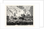 New York: Destruction by Fire of the Manhattan Market Building by Anonymous