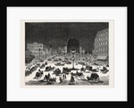 New York: Adapting the Brush Electric Light to the Illumination of the Streets, a Scene Near the Fifth Avenue Hotel by Anonymous