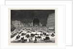 New York: Adapting the Brush Electric Light to the Illumination of the Streets, a Scene Near the Fifth Avenue Hotel by Anonymous