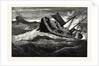 The December Gales on the Atlantic: The German Steamship Volmer Steering the Disabled Anchor Line Steamship Victoria Into New York Bay by Anonymous