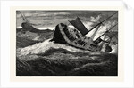 The December Gales on the Atlantic: The German Steamship Volmer Steering the Disabled Anchor Line Steamship Victoria Into New York Bay by Anonymous