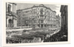Massachusetts: The Boston Celebration, the Twenty-Third Regiment, N.G.S.N.Y., Passing the Maverick National Bank, Post Office Square by Anonymous