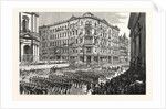 Massachusetts: The Boston Celebration, the Twenty-Third Regiment, N.G.S.N.Y., Passing the Maverick National Bank, Post Office Square by Anonymous