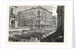 Massachusetts: The Boston Celebration, the Twenty-Third Regiment, N.G.S.N.Y., Passing the Maverick National Bank, Post Office Square by Anonymous