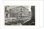 Massachusetts: The Boston Celebration, the Twenty-Third Regiment, N.G.S.N.Y., Passing the Maverick National Bank, Post Office Square by Anonymous