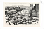 New York: View of the East River Bridge and the Approaches, Taken from the Hall of Records, City Hall Park by Anonymous