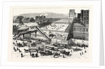New York: View of the East River Bridge and the Approaches, Taken from the Hall of Records, City Hall Park by Anonymous