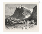 The village of Grindelwald and the glacier, near the Wetterhorn by Anonymous
