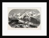 The Eiger, Moench and Jungfrau (canton of Bern), Switzerland, 1855, Engraving by Anonymous