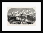 The Eiger, Moench and Jungfrau (canton of Bern), Switzerland, 1855, Engraving by Anonymous