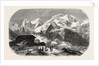 The Eiger, Moench and Jungfrau (canton of Bern), Switzerland, 1855, Engraving by Anonymous