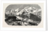 The Eiger, Moench and Jungfrau (canton of Bern), Switzerland, 1855, Engraving by Anonymous