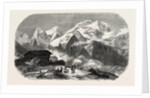 The Eiger, Moench and Jungfrau (canton of Bern), Switzerland, 1855, Engraving by Anonymous