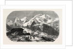 The Eiger, Moench and Jungfrau (canton of Bern), Switzerland, 1855, Engraving by Anonymous