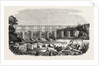 Construction of the viaduct of Mayenne, in Laval (railroad west), France by Anonymous