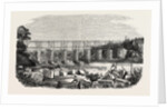 Construction of the viaduct of Mayenne, in Laval (railroad west), France by Anonymous