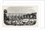 Construction of the viaduct of Mayenne, in Laval (railroad west), France by Anonymous
