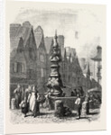 Fountain on the grand marché in Tours, France by Anonymous
