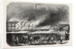 Spinning Wool and Silk Factory in Flames, Elbeuf, France. Seine-Maritime, Haute-Normandie by Anonymous