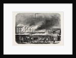 Spinning Wool and Silk Factory in Flames, Elbeuf, France. Seine-Maritime, Haute-Normandie by Anonymous