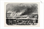 Spinning Wool and Silk Factory in Flames, Elbeuf, France. Seine-Maritime, Haute-Normandie by Anonymous