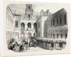 Inspection, in the Courtyard of the Townhall of Lyon, the Young Soldiers Sent to Crimea. 1855. France by Anonymous