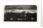 Asian Turkish Cavalry Crossing a Ford, Engraving 1855 by Anonymous
