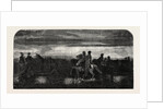 Asian Turkish Cavalry Crossing a Ford, Engraving 1855 by Anonymous