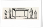 Table and Main Parts of a Chess Game, Executed in Ebony, Bronze, Gold and Silver by Anonymous