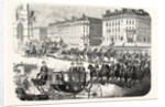 The Imperial Procession Going to the Notre Dame, to Attend the Te Deum Sung in Thanksgiving for the Capture of Sevastopol. Paris, France by Anonymous