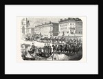 The Imperial Procession Going to the Notre Dame, to Attend the Te Deum Sung in Thanksgiving for the Capture of Sevastopol. Paris, France by Anonymous