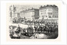 The Imperial Procession Going to the Notre Dame, to Attend the Te Deum Sung in Thanksgiving for the Capture of Sevastopol. Paris, France by Anonymous