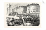 The Imperial Procession Going to the Notre Dame, to Attend the Te Deum Sung in Thanksgiving for the Capture of Sevastopol. Paris, France by Anonymous