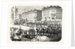 The Imperial Procession Going to the Notre Dame, to Attend the Te Deum Sung in Thanksgiving for the Capture of Sevastopol. Paris, France by Anonymous