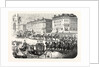 The Imperial Procession Going to the Notre Dame, to Attend the Te Deum Sung in Thanksgiving for the Capture of Sevastopol. Paris, France by Anonymous