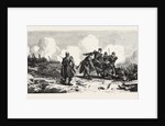 The Lieutenant Poussin, Killed in the Attack on the Central Bastion, While Removing His Injured Captain by Anonymous