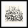 Salon of 1855. Prussian School. The Tower of Babel, Engraving by Anonymous
