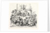 Salon of 1855. Prussian School. The Tower of Babel, Engraving by Anonymous