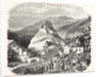 Castle Queyras, View from the Road of Abries, 1855. (Hautes-Alpes), France by Anonymous