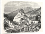 Castle Queyras, View from the Road of Abries, 1855. (Hautes-Alpes), France by Anonymous