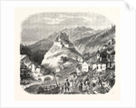Castle Queyras, View from the Road of Abries, 1855. (Hautes-Alpes), France by Anonymous