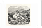 Castle Queyras, View from the Road of Abries, 1855. (Hautes-Alpes), France by Anonymous