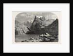 Swiss School. Lake Lucerne, Engraving 1855 by Anonymous