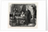 School Sardinia. The News of the Death of King Charles Albert, Engraving 1855 by Anonymous