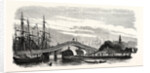 Passage of the Steamer Le Cygne Under the Galata Bridge in Constantinople (Istanbul), 1855 by Anonymous