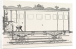 Telegraph Locomotives. Vertical Section of the Telegraph Wagon, 1855 by Anonymous