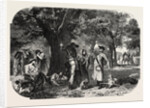 School Baden and Nassau. Gypsies, Engraving 1855 by Anonymous