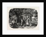 School Baden and Nassau. Gypsies, Engraving 1855 by Anonymous