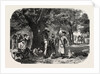 School Baden and Nassau. Gypsies, Engraving 1855 by Anonymous