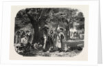 School Baden and Nassau. Gypsies, Engraving 1855 by Anonymous